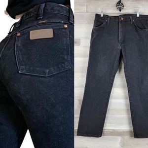 Vintage Wrangler 13MWZWK High-Rise Straight-leg Black Jeans Size 33×30